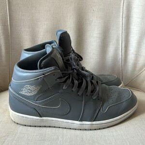 Nike Air Jordan 1 Retro Mid Men's Cool Grey Sneakers